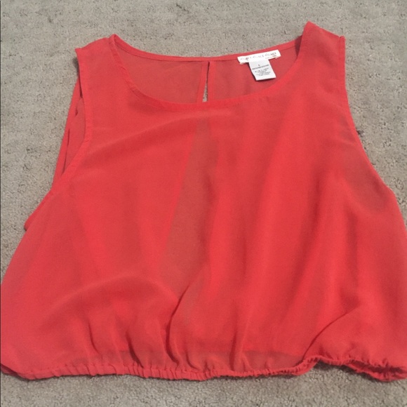 a'gaci Tops - Coral crop top